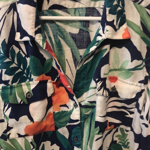 Tommy Bahama L/S Floral Linen Shirt - Picture 3 of 7